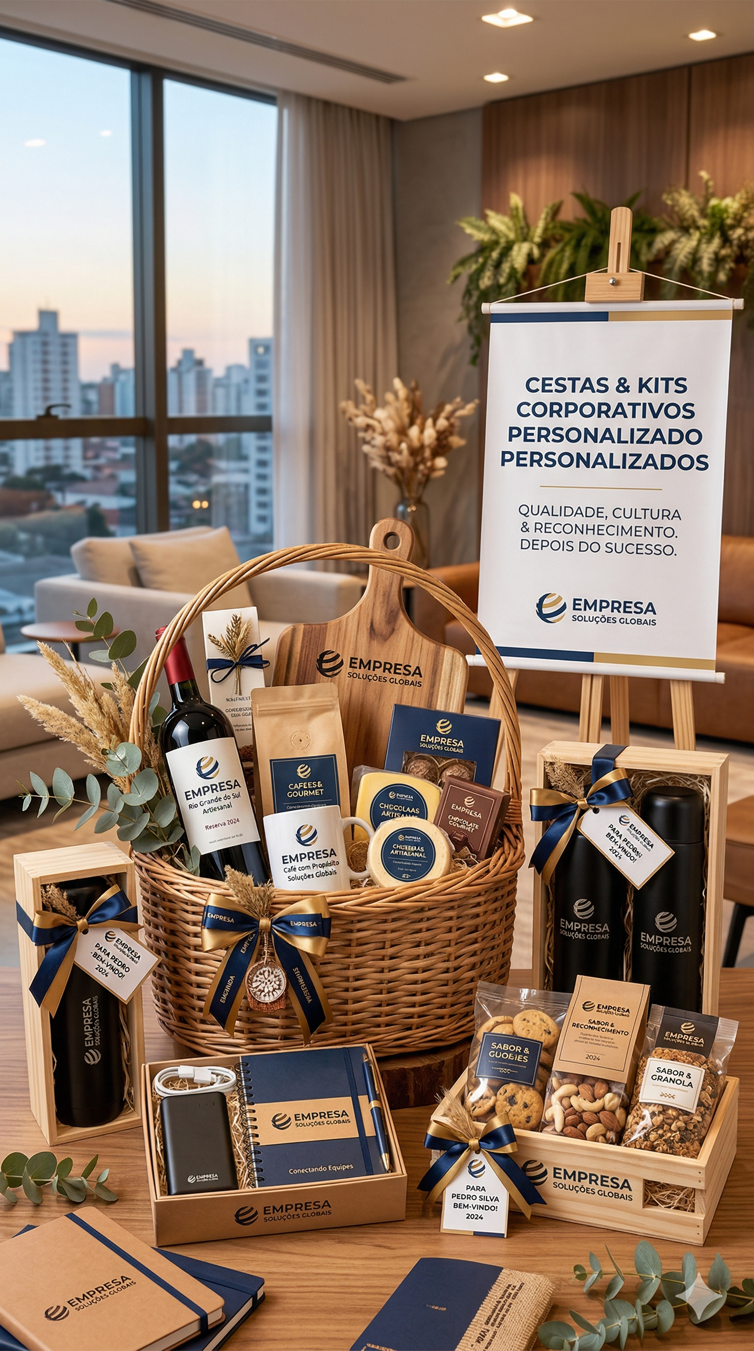 Kits e cestas corporativas para presentes a empresas e funcionários